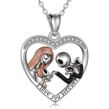 'I love you forever' punk rock szív medál lánccal medál
