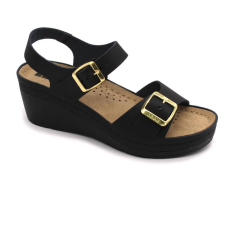  0Ft kiszállítás! Leon Comfortstep 1130 női fekete szandál 36-41