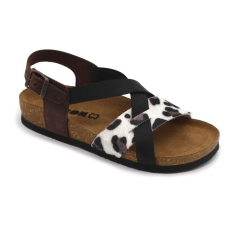  0Ft kiszállítás! Leon Comfortstep 4306 fekete női bőr szandál 36-41- Birkenstockhoz hasonlatos talppal
