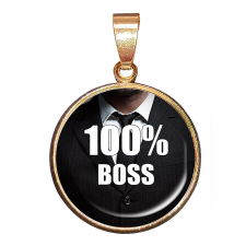  100% BOSS – medál lánccal vagy kulcstartóval nyaklánc