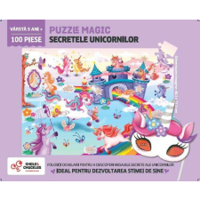 100 darabos Magic puzzle Secrets of Chalk és Chuckles unikornis készlet puzzle, kirakós