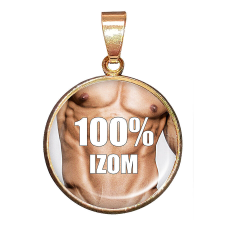  100% izom medál lánccal vagy kulcstartóval nyaklánc