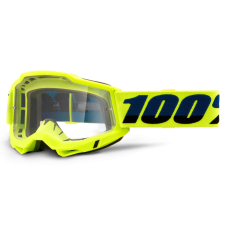 100% Motocross szemüveg 100% ACCURI 2 fluos sárga (tiszta plexi) motoros szemüveg
