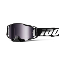 100% Motocross szemüveg 100% ARMEGA fekete (ezüst plexi) motoros szemüveg