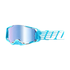 100% Motocross szemüveg 100% ARMEGA túlméretezett égi türkiz (kék plexi) motoros szemüveg