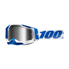 100% Motocross szemüveg 100% RACECRAFT 2 Isola fehér-kék (ezüst plexi) motoros szemüveg