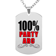  100% Party Arc medál lánccal, választható több formában és színben nyaklánc