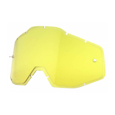 100% Plexi 100%-ban befecskendezett racecraft/Accuri/Strata Yellow (ködmentes) motoros szemüveg
