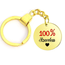 100% Szerelem kulcstartó, választható több formában és színben kulcstartó