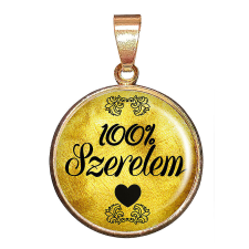  100% szerelem medál lánccal vagy kulcstartóval nyaklánc