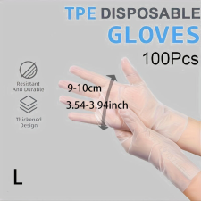 100db Eldobható Latex Kesztyű Higiéniai Használatra, 100db-S védőkesztyű