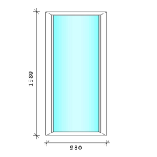  100x200 Fix műanyag ablak nyílászáró