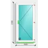  100x210 befelé nyíló tele üveges balkonszárnyas bejárati ajtó Rehau Euro design
