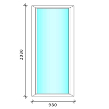  100x210 Fix műanyag ablak nyílászáró