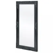  100x50 cm fekete barokk stílusú fali tükör bútor