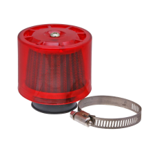 101 Octane Air-System 38mm egyenes fém légszűrő piros védősapkával egyéb motorkerékpár alkatrész
