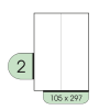  105x297mm íves etikett címke