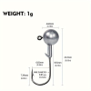  10 darab Jig Head Hook, Befogott ólomfejű horog