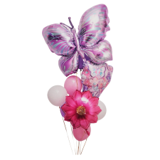  10 darabos lufi szett – Pillangó és virág party kellék