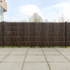  10 db barna és fekete polyrattan erkélyparaván 255 x 19 cm