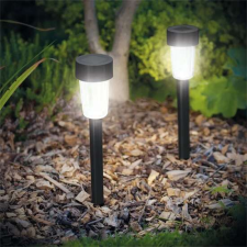 10 db LED-es kültéri leszúrható szolár lámpa – fekete kültéri világítás
