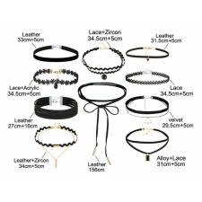 10 db-os choker nyaklánc szett nyaklánc