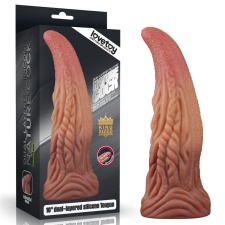 10'' Dual layered Platinum Silicone Tongue műpénisz, dildó
