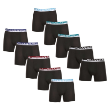 10PACK fekete Gianvaglia férfi boxeralsó (GVG-5012) M férfi alsó