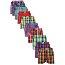  10PACK férfi bő szárú boxeralsók Styx klasszikus gumipánt többszínű (A931234567890) M