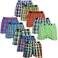  10PACK férfi bő szárú boxeralsók Styx sportgumi (10B111234567890) S