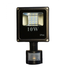  10W SMD LED mozgásérzékelős reflektor fényvető hideg fehér SLIM Szabadtéri spotlámpa IP66 kültéri világítás