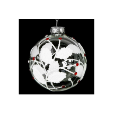  116 üveg karácsonyfa gömb fehér/ezüst 8 cm karácsonyfadísz