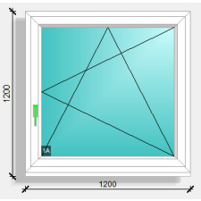  120x120 nyíló-bukó ablak Rehau Synego 80 nyílászáró