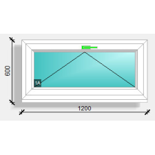  120x60 bukó ablak Rehau synego 80 nyílászáró