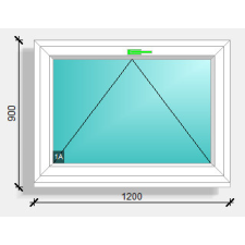  120x90 bukó ablak Rehau synego 80 nyílászáró