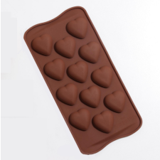  12 adagos 3D szív alakú szilikon bonbon forma sütés és főzés
