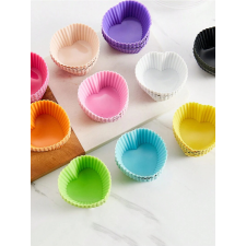  12 db Szív alakú szilikon muffin forma, cupcake forma sütés és főzés