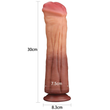  12'' Dual layered Platinum Silicone Cock műpénisz, dildó