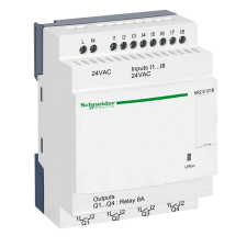 12 I/O, 4 analóg bemenet, relés, 24VAC SR2E121B Schneider villanyszerelés