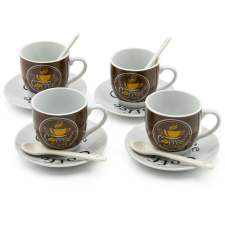  12 részes kávés csésze szett, barna bögrék, csészék