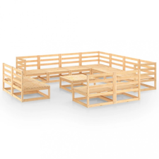  12 részes tömör fenyőfa kerti ülőgarnitúra kerti bútor