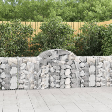 13 db íves horganyzott vas gabion kosár 200x30x80/100 cm kerti tárolás