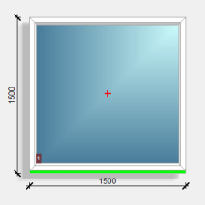  150x150 fix ablak Deceuninck Vision 76 nyílászáró