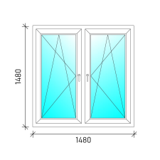  150x150 Tokosztott nyb/nyb műanyag ablak nyílászáró