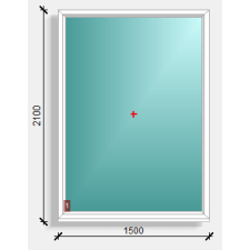  150x210 fix ablak Rehau Synego 80 nyílászáró