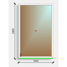 150x240 fix ablak Rehau Eurodesign 70 nyílászáró