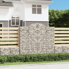 15 db íves horganyzott vas gabion kosár 200x50x180/200 cm kerti tárolás