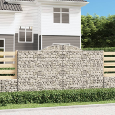  15 db íves horganyzott vas gabion kosár 300x50x160/180 cm kerti tárolás