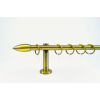  16 mm Ø Memphis függönykarnis szett, 1 soros, óarany, block tartóval (300 cm)