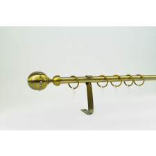  16 mm Ø San Marino függönykarnis szett, 1 soros, óarany, lapostartóval (240 cm) karnis, függönyrúd